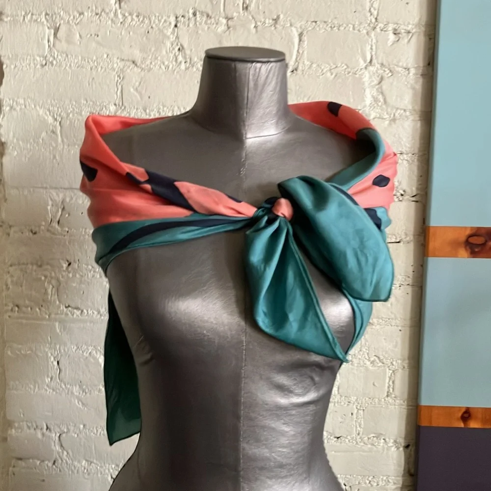 Vintage large square scarf graphic Southwestern vibes